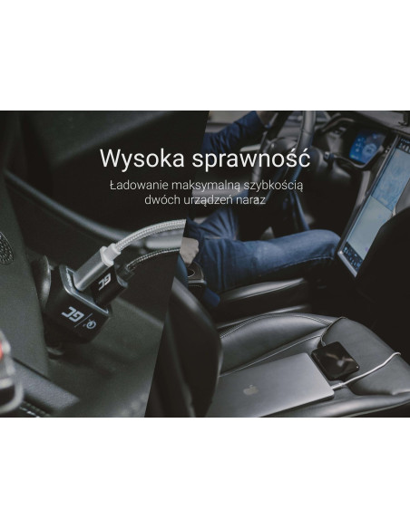 Green Cell Ładowarka Samochodowa Usb-C 30W Pd + Usb