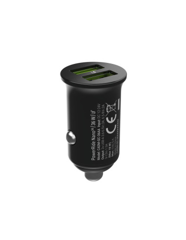 Green Cell Ładowarka Samochodowa Gc Powerride Nano36 36W 6A 2X Usb-A