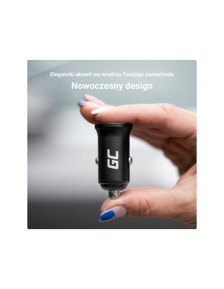 Green Cell Ładowarka Samochodowa Gc Powerride Nano36 36W 6A 2X Usb-A