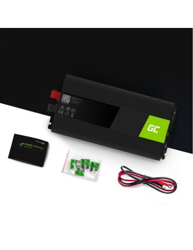 Green Cell Przetwornica Inv15 12V-230V 3000W/6000W Czysta Sinusoida