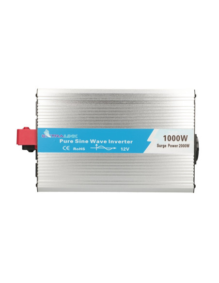 Extralink Opip-1000W | Przetwornica Napięcia | 12V - 230W, 1000W, Czysty Sinus