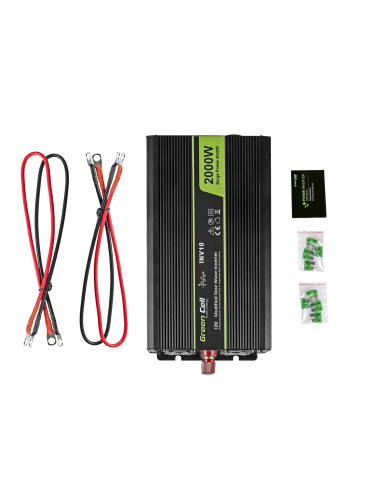 Green Cell Przetwornica Inv10 12V-230V 2000W/4000W Modyfikowana Sinusoida