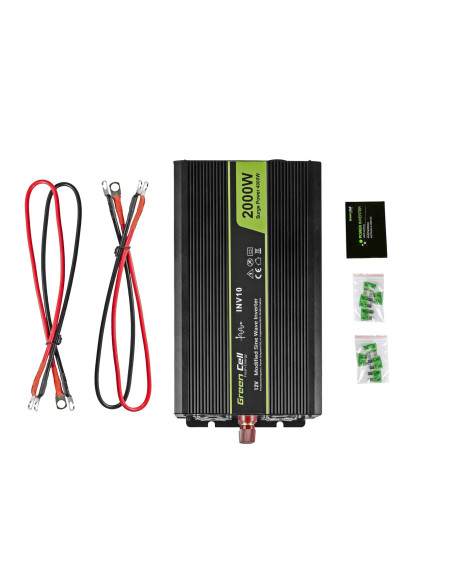 Green Cell Przetwornica Inv10 12V-230V 2000W/4000W Modyfikowana Sinusoida