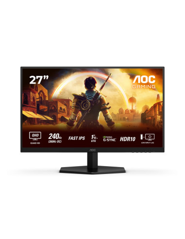 Monitor Certyfikat Aoc Q27G42Ze 27" Ips Złącze Qhd 16:9 260 Hz 1 Ms 2560 X 1440 Pikseli 300 Cd/M2 Ilość Portów Hdmi: 1 Czarny