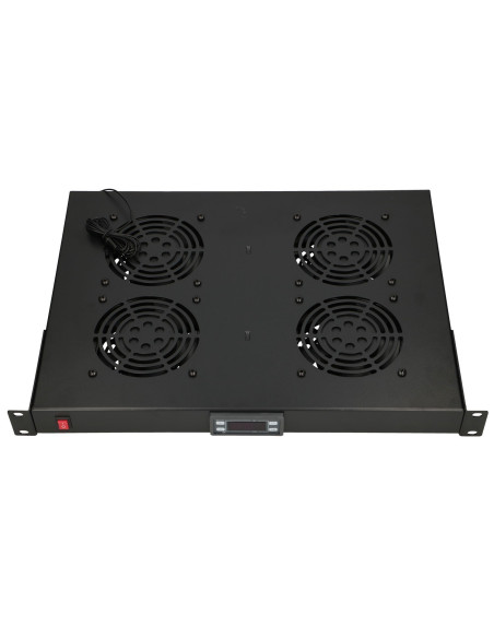 Extralink Panel Wentylatorów 19", 4 Wentylatory, Do Szaf Stojących, Z Termostatem