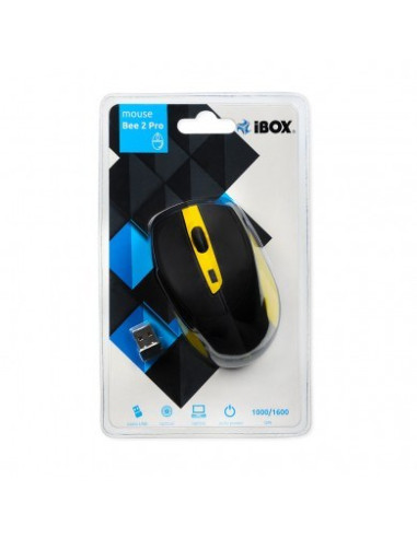 Mysz Ibox Bee2 Pro Imos604W (Optyczna  1600 Dpi  Kolor Czarny)