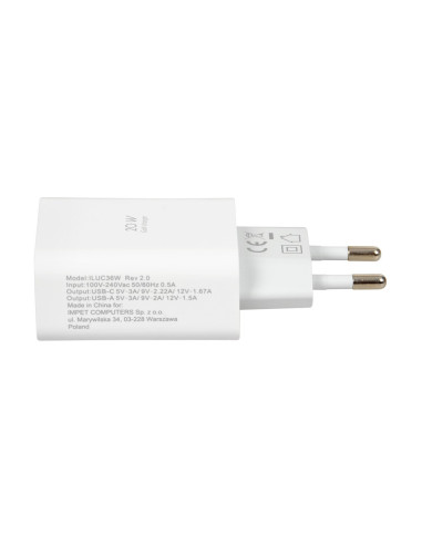 Ładowarka Sieciowa I-Box C-36 Pd20W Usb-C + Usb-A