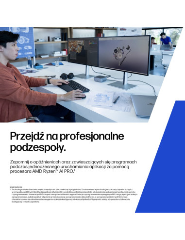 Hp Zbook 8 G1Ak 14 Ryzen Ai 7 Pro 350 14.0"Wuxga Ips 400Nits Lbl Ag 32Gb Ddr5 5600 Ssd1Tb Radeon 860M Cam Ir 5 Mpx 62Wh W11Pro 3