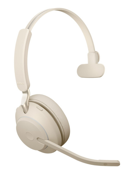Słuchawki Nauszne Bezprzewodowe Jabra Evolve2 65 Uc Mono Link380C, Beige + Stand