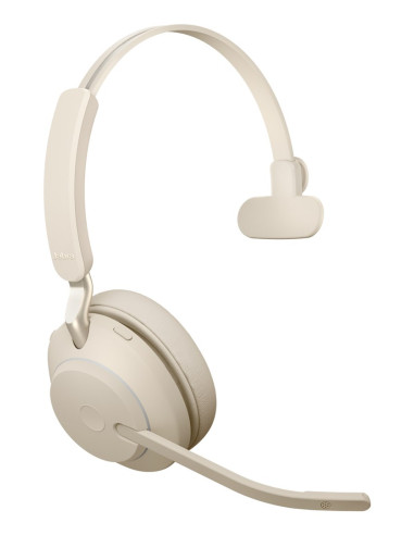 Słuchawki Nauszne Bezprzewodowe Jabra Evolve2 65 Uc Mono Link380A, Beige + Stand