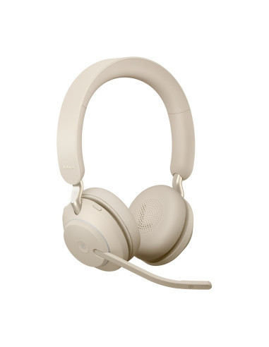 Słuchawki Nauszne Bezprzewodowe Jabra Evolve2 65 Ms Stereo Link380C, Beige