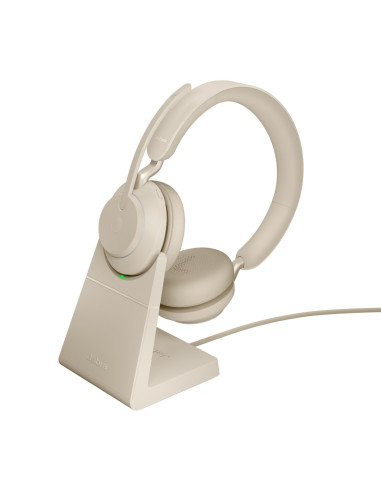 Słuchawki Nauszne Bezprzewodowe Jabra Evolve2 65 Uc Stereo Link380C, Beige
