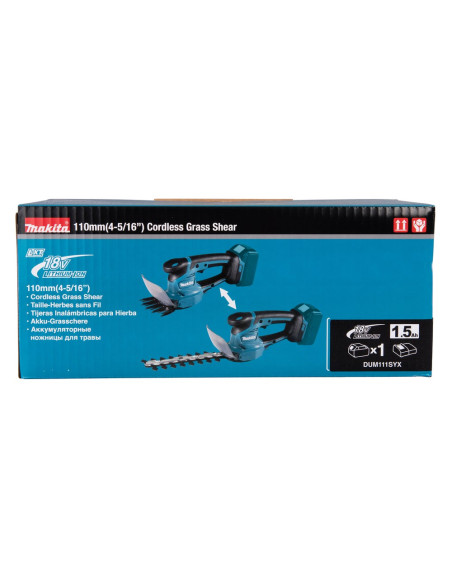 Makita Dum111Syx Przecinarka Do Pędzli/Trymer 27 W Bateria Czarny, Niebieski