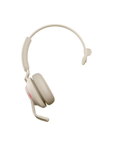 Słuchawki Nauszne Bezprzewodowe Jabra Evolve2 65 Ms Mono Link380A, Beige