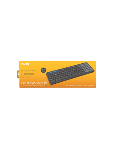 Klawiatura Pro 15 Uniwersalny Bluetooth Qwerty Wielka Brytania Angielski