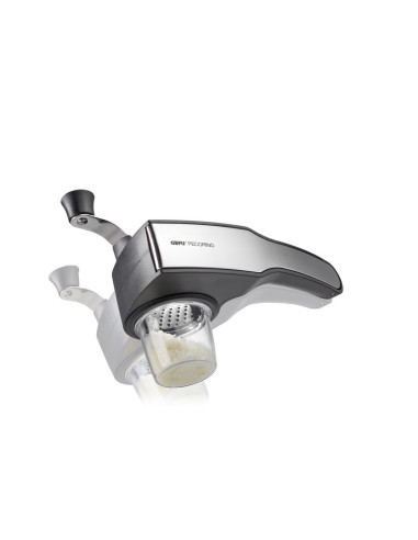 Gefu 19060 Ręczna Tarka / Spiralizer Tarka Obrotowa Czarny, Stal Nierdzewna