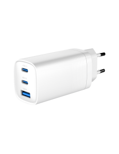 Gembird Szybka Ładowarka Usb Power Delivery Usb Typu C, 3X Usb, 65 W, Gan Biała 2