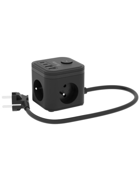 Kerg Smart – Kostka Zasilająca 3-Gniazdowa + Ładowarka Usb-A+Usb-C 1,5M 3×1,5Mm2 H05Vv-F 16A/250V~
