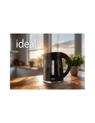 Ideal Czajnik 1,8 L,Moc 1500 W,Czarny Połysk Ik112