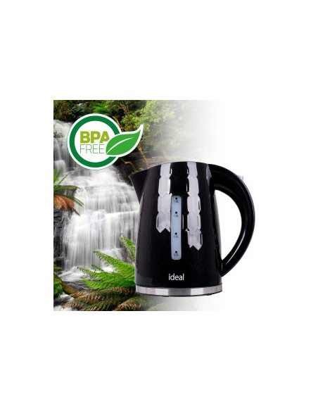 Ideal Czajnik 1,8 L,Moc 1500 W,Czarny Połysk Ik112