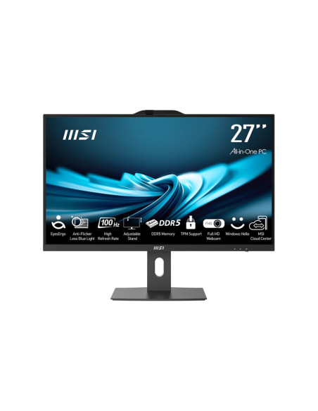 Msi Aio Pro Ap272P 14M-495Eu I7-14700 27" Ips Led Fhd Non-Touch Anti-Glare 16Gb Ssd1Tb M.2 Ax211 Wifi 6E Windows 11 Pro Black