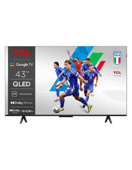 Telewizor Tcl 43T69C Qled 43" 4K Ultra Hd Google Tv Dolby Atmos Dvb-T2 Metaliczny