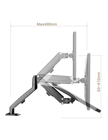 Maclean Uchwyt Do Monitora Czarny Mc-860N
