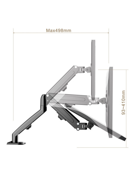 Maclean Uchwyt Do Monitora Czarny Mc-860N