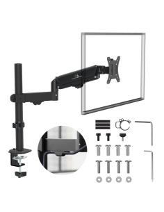 Maclean Uchwyt Na Monitor, Sprężyna Gazowa, 17"-32", 2-10Kg, Czarny Mc-135