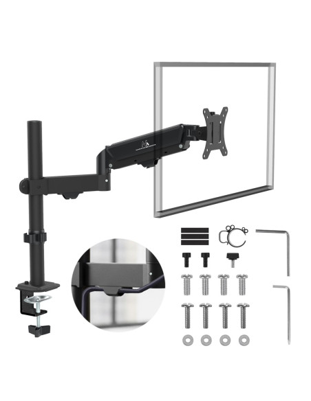 Maclean Uchwyt Na Monitor, Sprężyna Gazowa, 17"-32", 2-10Kg, Czarny Mc-135