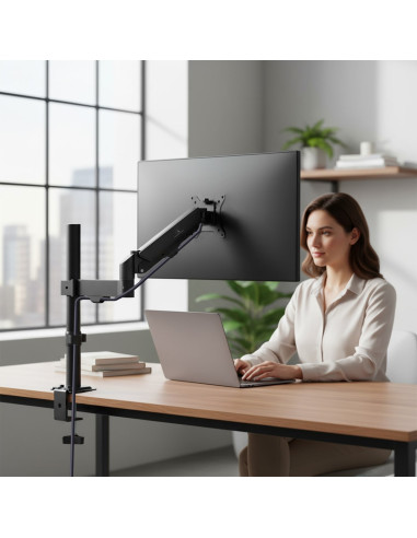 Maclean Uchwyt Na Monitor, Sprężyna Gazowa, 17"-32", 2-10Kg, Czarny Mc-135