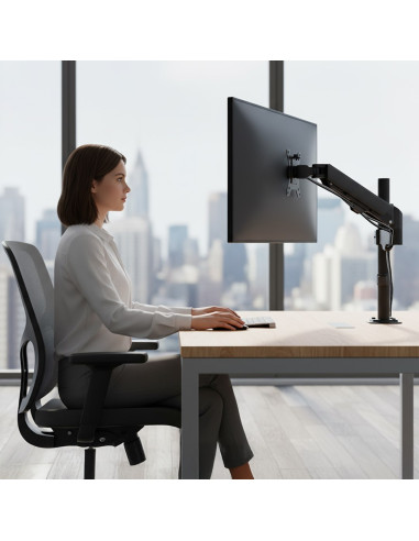 Maclean Uchwyt Na Monitor, Sprężyna Gazowa, 17"-32", 2-10Kg, Czarny Mc-135