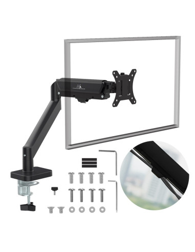 Maclean Uchwyt Na Monitor, Sprężyna Gazowa, 17"-32", 2-10Kg, Black Mc-133