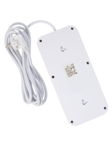 Maclean Listwa Zasilająca, Przedłużacz 6 Gniazd + 4Xusb, 110-240V Ac 50/60Hz, 2.1A Max 2500W, 3M, Biała Mce391 W