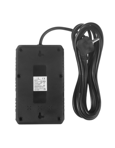 Maclean Listwa Zasilająca, Przedłużacz 4 Gniazda + 3Xusb, 110-240V Ac 50/60Hz, 2.1A Max 2500W, 3M, Czarna, Mce393 B