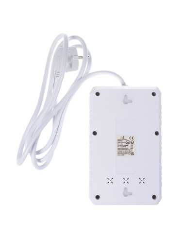 Maclean Listwa Zasilająca, Przedłużacz 4 Gniazda + 3Xusb, 110-240V Ac 50/60Hz, 2.1A Max 2500W, 1,5M, Biała Mce392 W