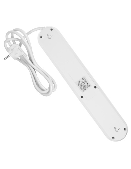 Maclean Listwa Zasilająca Przedłużacz5 Gniazd + 3Xusb, 110-240V Ac 50/60Hz, 2.1A Max 2500W, 1,5M, Biała Mce395 W