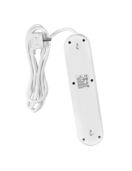Maclean Listwa Zasilająca, Przedłużacz 3 Gniazda + 3Xusb, 110-240V Ac 50/60Hz, 2.1A Max 2500W, 1,5M, Biała Mce394 W