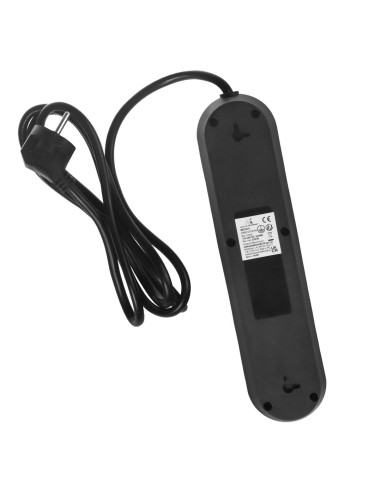 Maclean Listwa Zasilająca, Przedłużacz 3 Gniazda + 3Xusb, 110-240V Ac 50/60Hz, 2.1A Max 2500W, 1,5M, Czarna Mce394 B