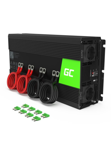 Green Cell Przetwornica Inv20 24V-230V 2000W/4000W Czysta Sinusoida