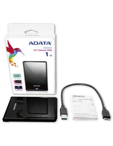Adata Hv620S Zewnętrzny Dysk Twarde 1000 Gb Czarny