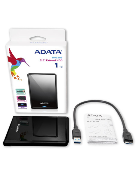 Adata Hv620S Zewnętrzny Dysk Twarde 1000 Gb Czarny