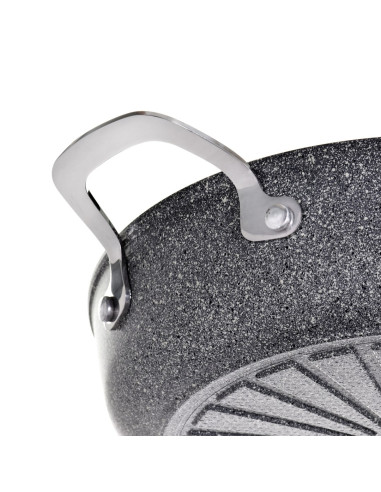 Patelnia Ballarini Salina Granitium Głęboka Z 2 Uchwytami Granitowa 28 Cm 75002-810-0