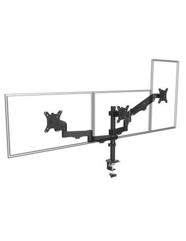 Maclean Uchwyt Na 3 Monitory, Sprężyna Gazowa, 17"-27", 2-8Kg, Czarny Mc-137