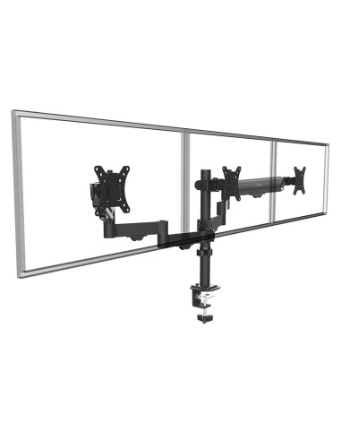 Maclean Uchwyt Na 3 Monitory, Sprężyna Gazowa, 17"-27", 2-8Kg, Czarny Mc-137