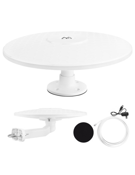 Maclean Antena Wielokierunkowa Dvb-T/T2 Hevc, Aktywna, Camper, Centralne Mocowanie Kabla Mctv-104