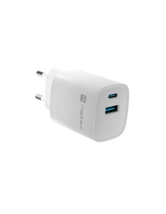 Natec Ładowarka Ribera Gan 1X Usb-A + 1X Usb-C 30W Biała Nuc-2140