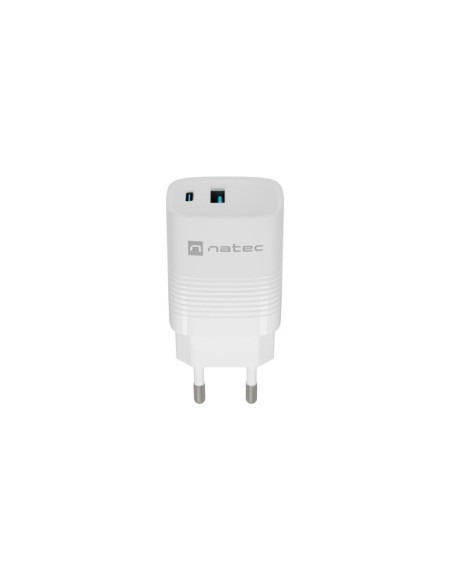 Natec Ładowarka Ribera Gan 1X Usb-A + 1X Usb-C 30W Biała Nuc-2140