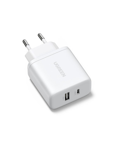 Ładowarka Sieciowa Ugreen X227 20W Gan 1X Usb-A 1X Usb-C - Biała