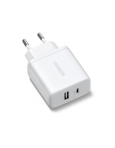 Ładowarka Sieciowa Ugreen X227 20W Gan 1X Usb-A 1X Usb-C - Biała